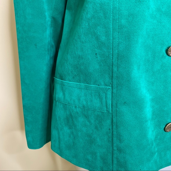 Vintage Nat Kaplan Couture Green Suede Blazer - Picture 3 of 16